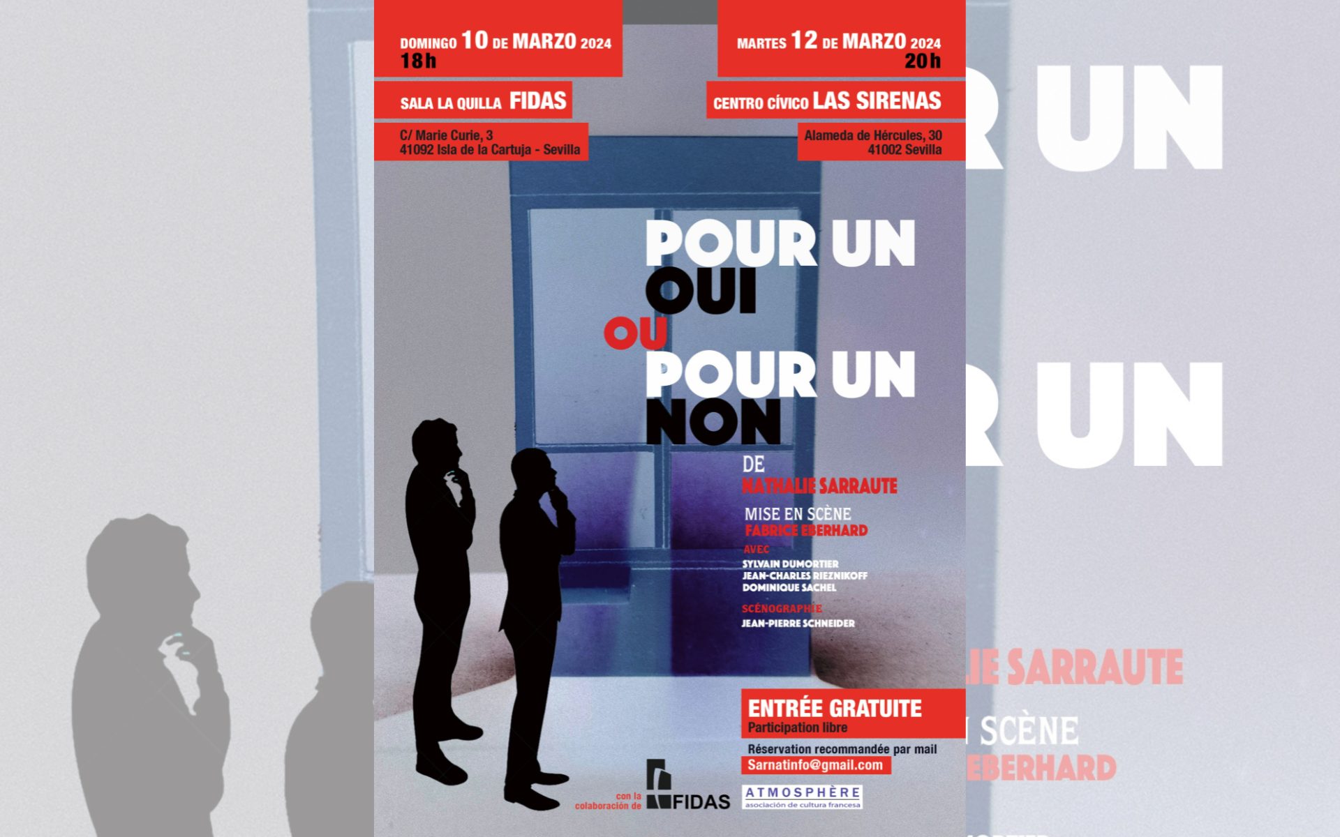FIDAS acogerá la representación de 'Pour un oui ou pour un non' de