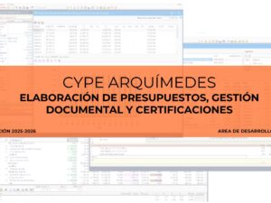 CYPE Arquímedes. Elaboración de presupuestos, gestión documental y certificaciones. edición 25-26